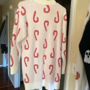 Sparkle in Pink Candy Cane Cardigan Sweater